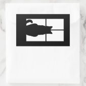 Fensterklick zum Anpassen der Farbdekoration Rechteckiger Aufkleber (Tasche)