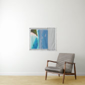 Fensterläden mit Blick auf das tropische Meer Wandteppich (Beispiel (Horizontal))