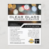 Fensterleuchten, Fensterreinigung Werbung Flyer (Vorne)