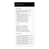 Fensterleuchten, Liste der Reinigungspreise Werbekarte (Hinten)