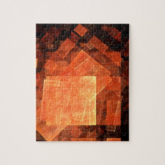 Fensterlicht Moderne geometrische Quadrate Abstrak Puzzle (Vertikal)