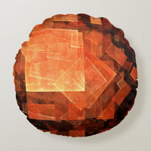 Fensterlicht Moderne geometrische Quadrate Abstrak Rundes Kissen