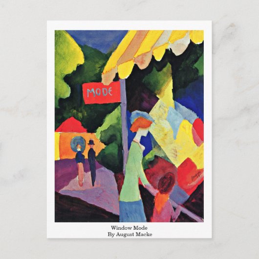Fenstermodus nach August-Macke Postkarte (Vorderseite)
