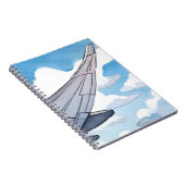 Fensterplatz | Flugzeug mit Sky Watercolor Travel Notizblock (Rechte Seite)