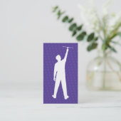 Fensterputzer Sillouette Visitenkarte (Stehend Vorderseite)