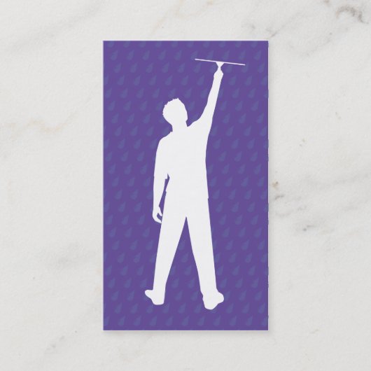 Fensterputzer Sillouette Visitenkarte (Vorderseite)