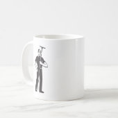 Fensterputzerarbeitskraftreinigungswaschen Retro Kaffeetasse (Vorderseite Links)