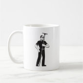 Fensterputzerarbeitskraftreinigungswaschen Retro Kaffeetasse (Links)