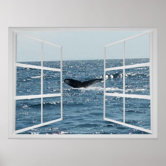 Fensterrahmen mit Whale-Schwanz Poster (Vorne)