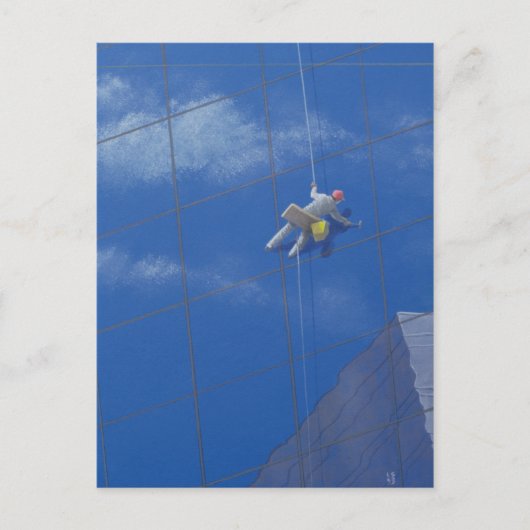 Fensterreiniger 1990 postkarte (Vorderseite)