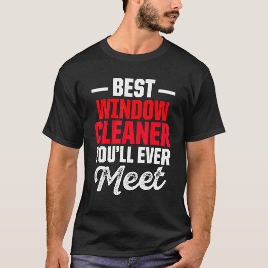 Fensterreiniger Beste Reinigung T-Shirt (Vorderseite)