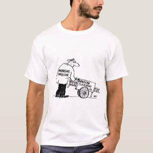 Fensterreiniger mit Fensterreinigungs karren T-Shirt