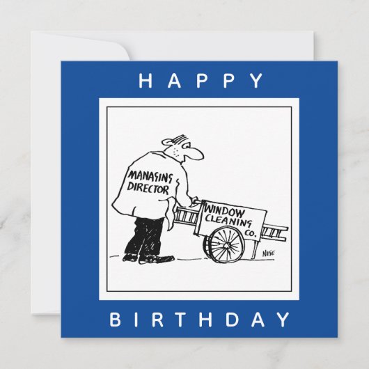 Fensterreiniger mit Fensterreinigungskarte Karte (Vorderseite)