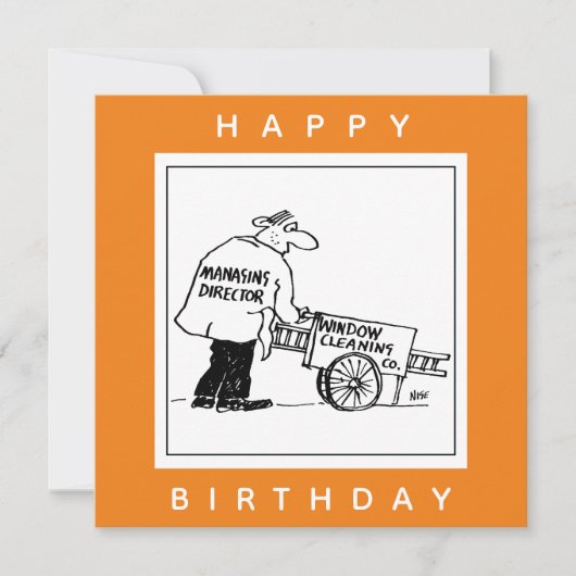 Fensterreiniger mit Fensterreinigungskarte Karte (Vorderseite)