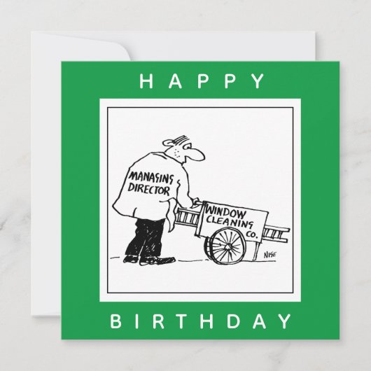 Fensterreiniger mit Fensterreinigungskarte Karte (Vorderseite)