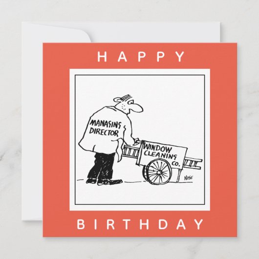 Fensterreiniger mit Fensterreinigungskarte Karte (Vorderseite)