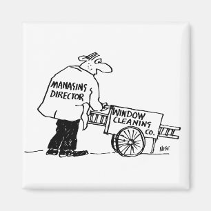 Fensterreiniger mit Fensterreinigungskarte Magnet