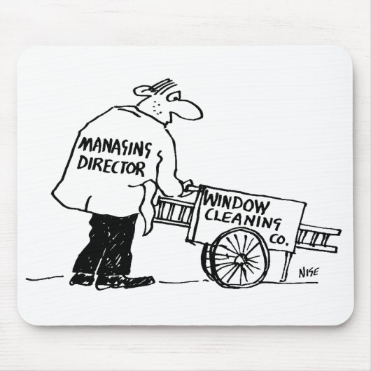 Fensterreiniger mit Fensterreinigungskarte Mousepad (Vorne)