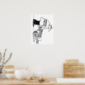 Fensterreiniger mit Fensterreinigungskarte Poster (Küche)