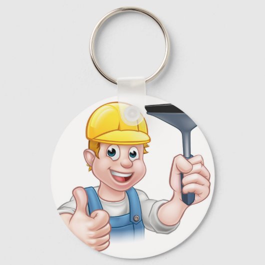 Fensterreiniger mit Squeegee Schlüsselanhänger (Vorderseite)