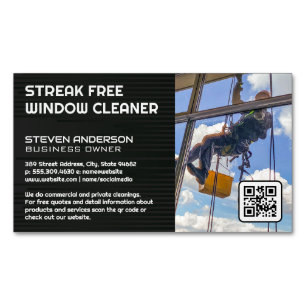Fensterreiniger Office-Gebäude Magnetische Visitenkarte