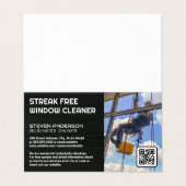 Fensterreiniger | Office-Gebäude Visitenkarten (Außenseite Aufgefaltet)