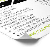 Fensterreiniger, Reinigungsservice Werbung Poster (Ecke)