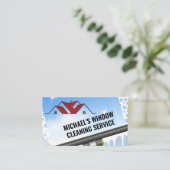 Fensterreiniger | Squeegee | Dienstleistungen im H Visitenkarte (Stehend Vorderseite)