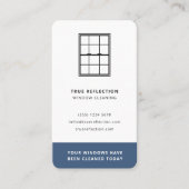 Fensterreiniger Windows wird heute gereinigt Blue  Visitenkarte (Vorderseite)