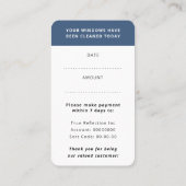 Fensterreiniger Windows wird heute gereinigt Blue  Visitenkarte (Rückseite)