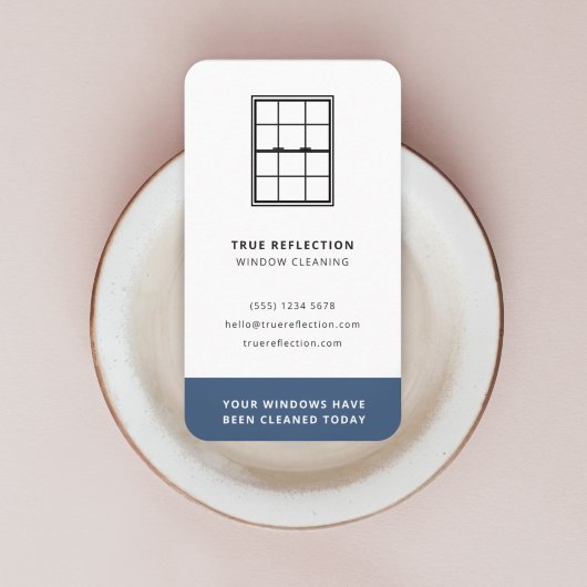 Fensterreiniger Windows wird heute gereinigt Blue  Visitenkarte
