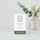 Fensterreiniger Windows wird heute grüne Aufforder Visitenkarte (Stehend Vorderseite)