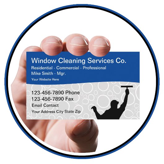 Fensterreinigung Berufliche Visitenkarten Visitenkarte