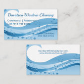 Fensterreinigung Blue Water Wave Visitenkarte (Vorne/Hinten)