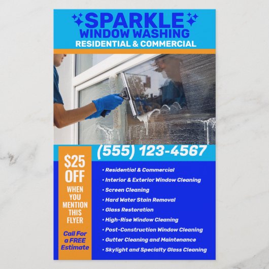Fensterreinigung Flyer (Vorne)