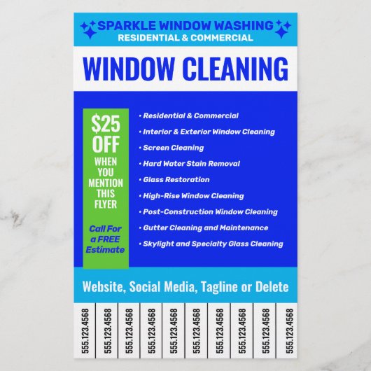 Fensterreinigung Flyer (Vorne)