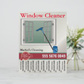 Fensterreinigung Kleine Unternehmen Flyer (Stehend Vorderseite)