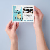 Fensterreinigung. Promotioneller Marketing Sales F Flyer (Gruppe)