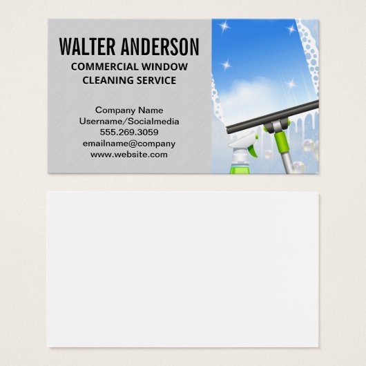 Fensterreinigung | Seifenblasen Squeegee (Vorne & Hinten)