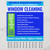 Fensterreinigung Telefonnummern Flyer (Vorne)