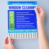 Fensterreinigung Telefonnummern Flyer (Hand)