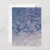 Fensterschneeflocken Postkarte (Vorne/Hinten)