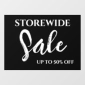 Fenstersignatur, Boutique-Handelszeichen, modern Fensteraufkleber (Blatt)