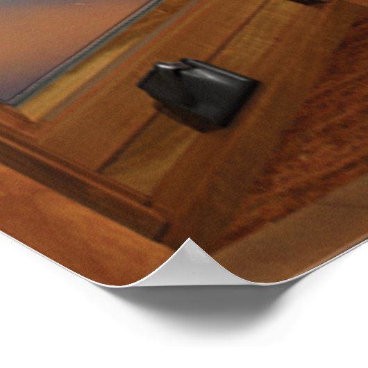 Fenstertäuschung in der Holzbucht - Bergsee Poster (Ecke)