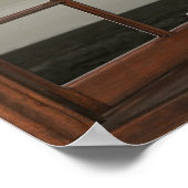 Fenstertäuschung mit Katze auf dem Sill Poster (Ecke)