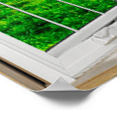 Fenstertäuschung über die weiße Bucht Poster (Ecke)