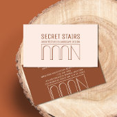 Fenstertür Terracotta Blush Minimal Architektur Visitenkarte