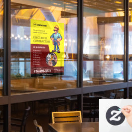 Fensterverkleidung für elektrische Auftragnehmer Fensteraufkleber