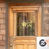 Fensterverkleidung - Gelbe Pfotendesign Fensteraufkleber (Haustür)