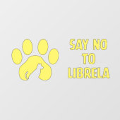 Fensterverkleidung - Gelbe Pfotendesign Fensteraufkleber (Blatt)